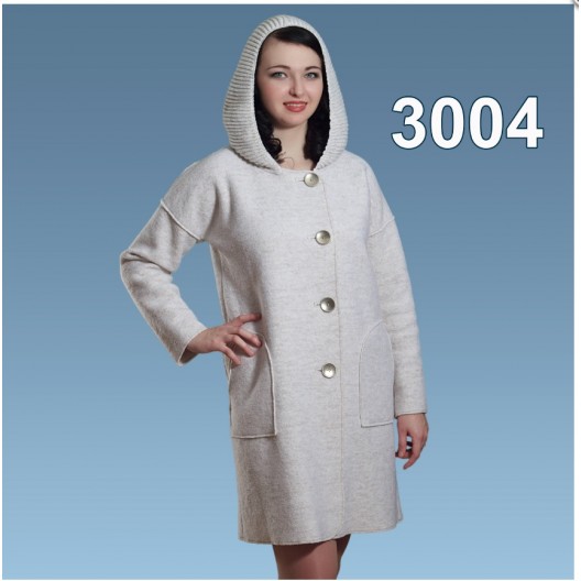 ПАЛЬТО ИЗ ВАЛЯНОЙ ШЕРСТИ, МОДЕЛЬ 3004