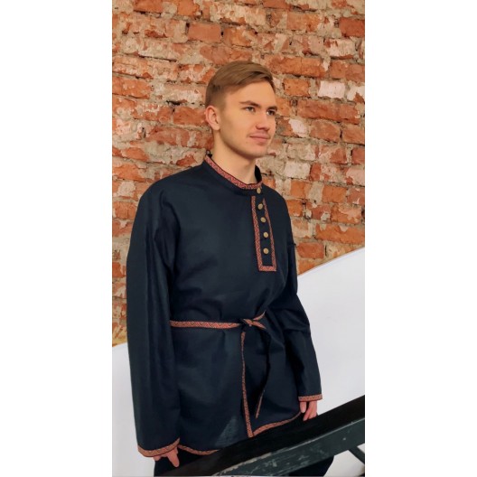 Сорочка изо льна, модель 729