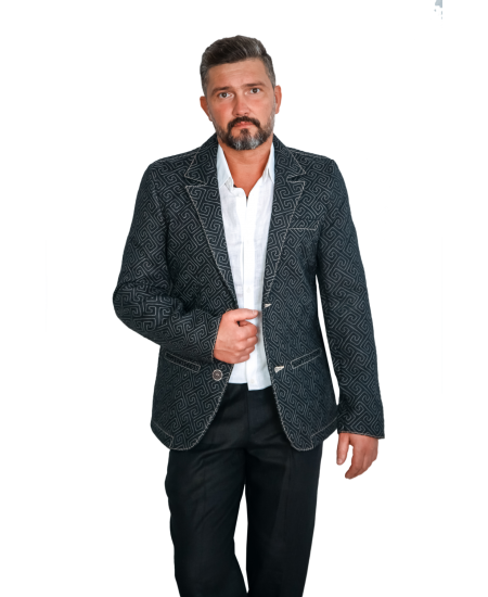 Куртка из стеганого льна мужская, модель 853 Куртка из стеганого льна мужская, модель 853